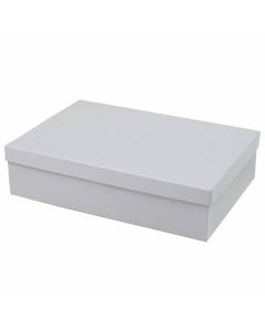 White Krome Recyclable Jewelry Boxes, 8x5x1", 50 Pack, Fiber Fill