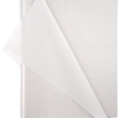 White Diamond Gemstones on White 20x30 Design Tissue Paper