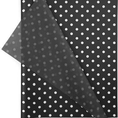 White Dots on Black 20x30 Design Tissue Paper