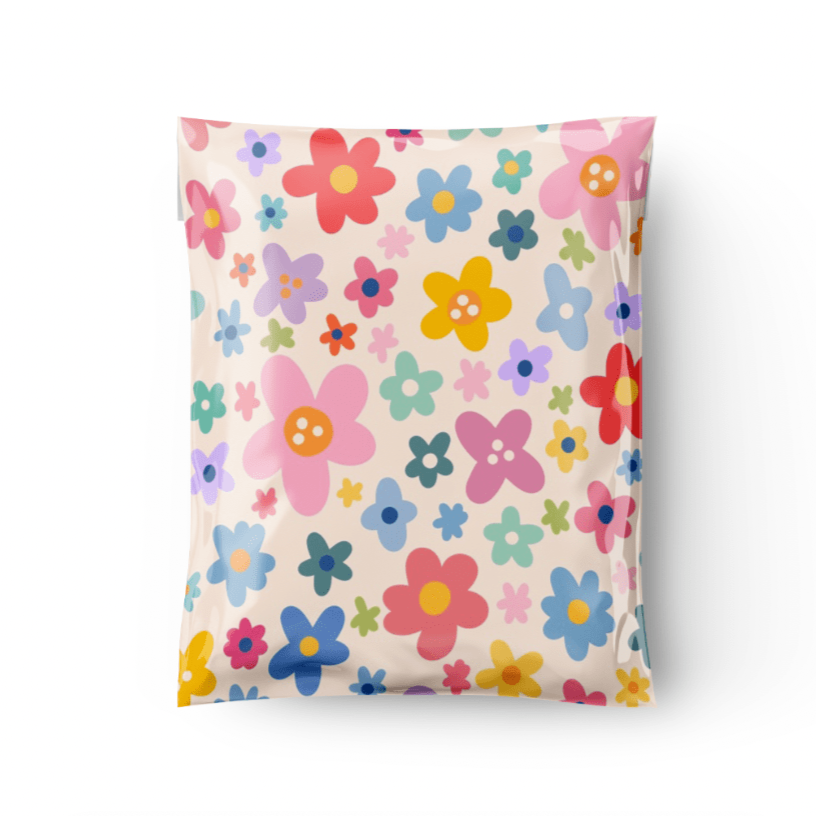 spring poly mailers, cute spring poly mailers, cute poly mailers, floral poly mailers, 6x9 poly mailers