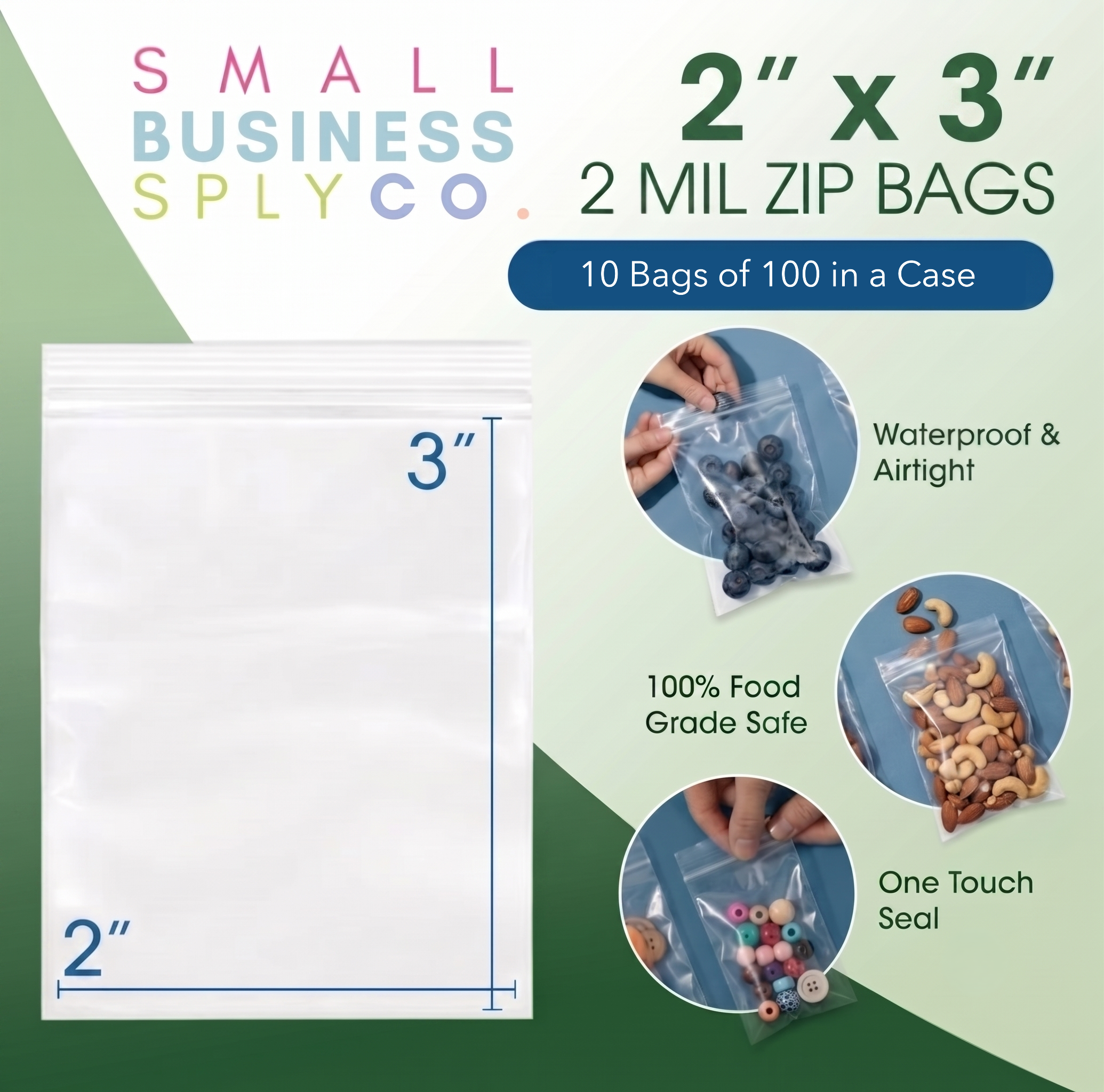 Clear Reclosable Zip Plastic Bags: Small to Medium Size