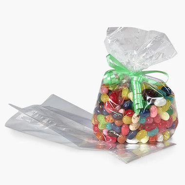 Clear Square Bottom Cello Bags, 3.5x2x8", 100 Pack