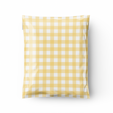 *Preorder- Ships in 3 weeks* 6x9 Yellow Gingham Poly Mailer