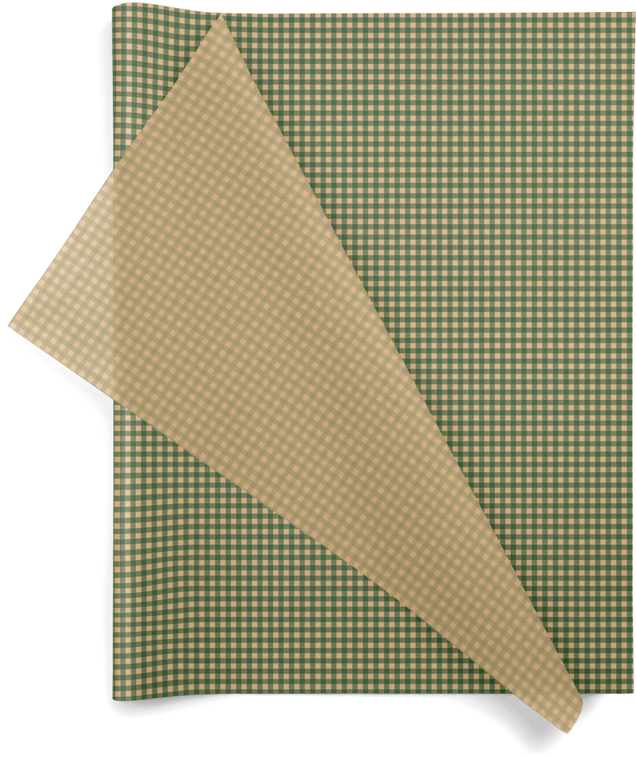 Green Gingham 20x30 Design Tissue Paper