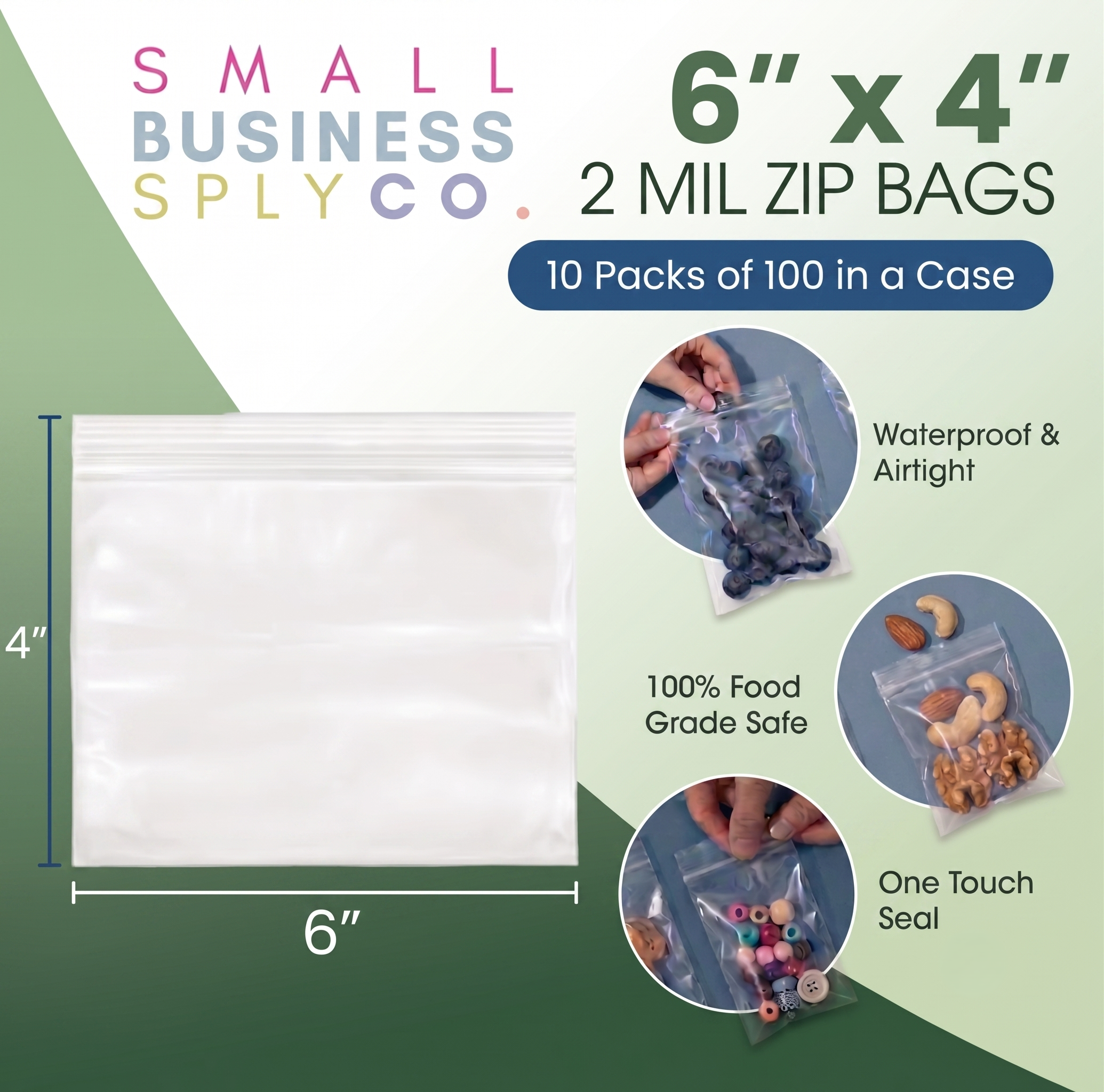 Clear Reclosable Zip Plastic Bags: Small to Medium Size