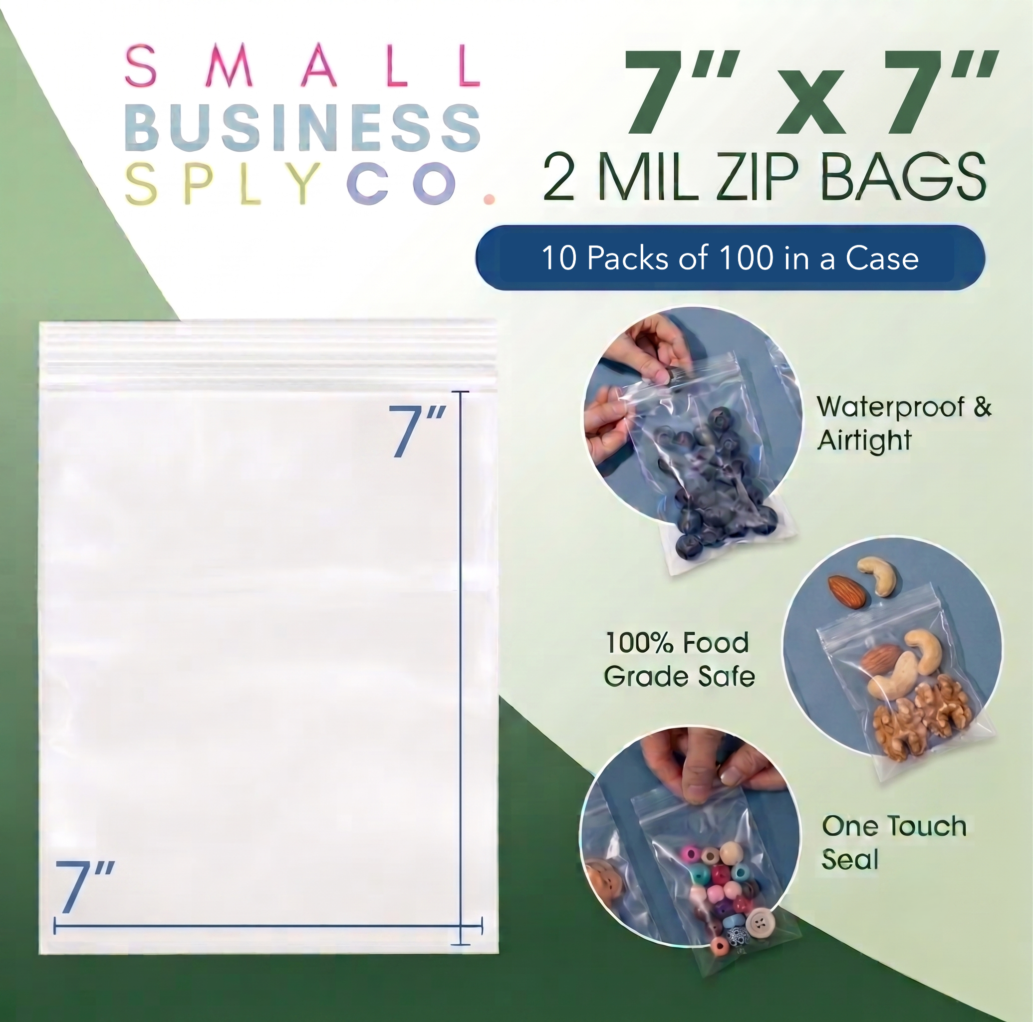 Clear Reclosable Zip Plastic Bags: Small to Medium Size
