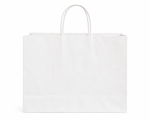 16X6X12 Kraft White Shopping Bags - case of 250