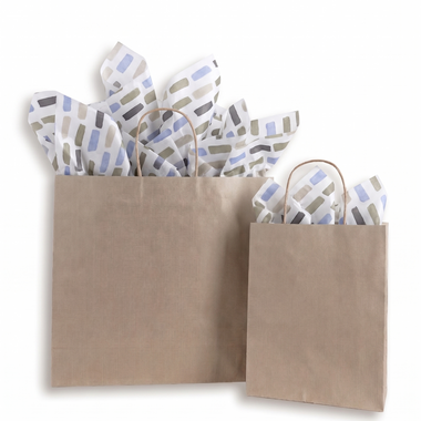 Champagne Kraft Shopping Bags