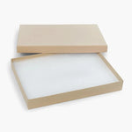 Brown Kraft Recycled Jewelry Boxes, 6x5x1", 50 Pack, Fiber Fill