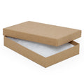 Brown Kraft Recycled Jewelry Boxes, 8x5x1", 50 Pack, Fiber Fill