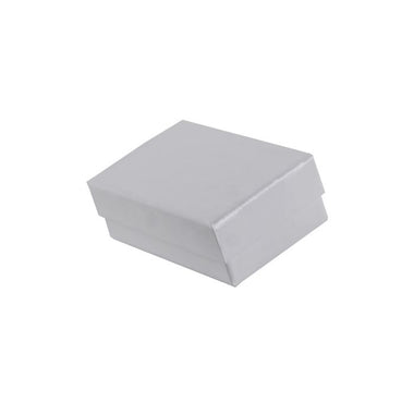 White Krome Recyclable Jewelry Boxes, 2x1.5x1", 100 Pack, Fiber Fill