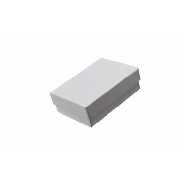 White Krome Recyclable Jewelry Boxes, 3x2x1", 100 Pack, Fiber Fill