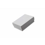 White Krome Recyclable Jewelry Boxes, 3x2x1", 100 Pack, Fiber Fill