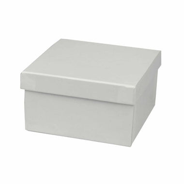 White Krome Recyclable Jewelry Boxes, 3x3x2", 100 Pack, Fiber Fill