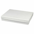 White Krome Recyclable Jewelry Boxes, 6x5x1", 50 Pack, Fiber Fill