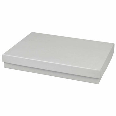 White Krome Recyclable Jewelry Boxes, 7x5x1", 50 Pack, Fiber Fill