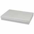 White Krome Recyclable Jewelry Boxes, 7x5x1", 50 Pack, Fiber Fill