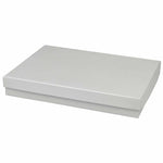 White Krome Recyclable Jewelry Boxes, 7x5x1", 50 Pack, Fiber Fill