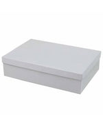 White Krome Recyclable Jewelry Boxes, 8x5x1", 50 Pack, Fiber Fill