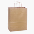 10X5X13 Recycled Kraft Shopping Bags - case of 250