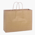 16X6X12 Recycled Kraft Shopping Bags - case of 250