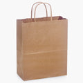 8X4.5X10.25 Recycled Kraft Shopping Bags - case of 250