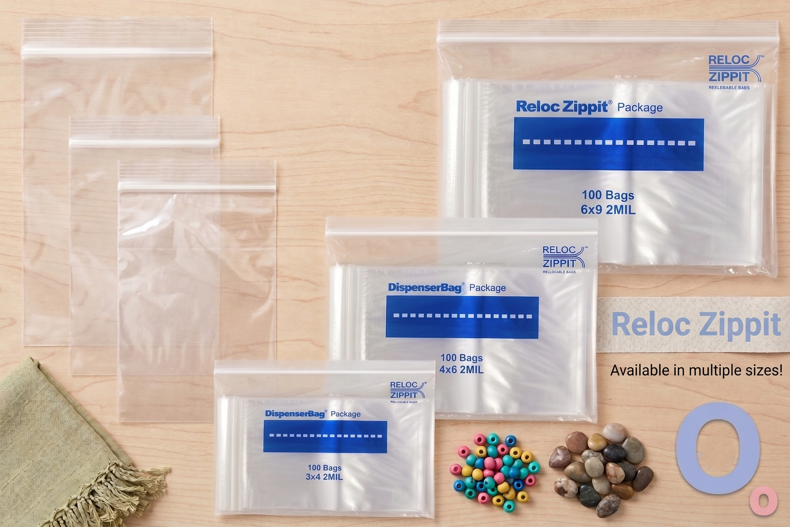 Clear Reclosable Zip Plastic Bags: Small to Medium Size
