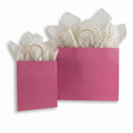 Pink Strip Kraft Shopping Bags