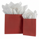 Red Strip Kraft Shopping Bags