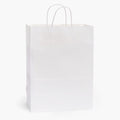 10X5X13 White Kraft Shopping Bags - case of 250