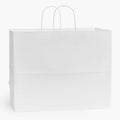 16X6X12 Kraft White Shopping Bags - case of 250