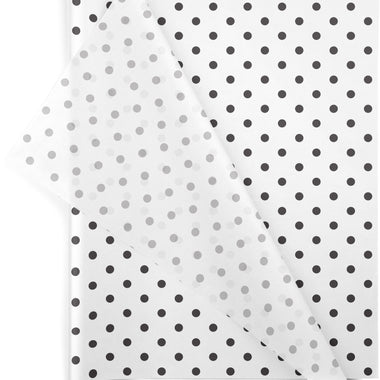 Black Dots on White 20x30 Design Tissue Paper