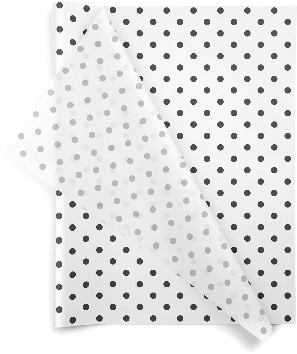 Black Dots on White 20x30 Design Tissue Paper