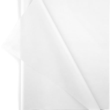 White 20x26 Solid Color Tissue Paper