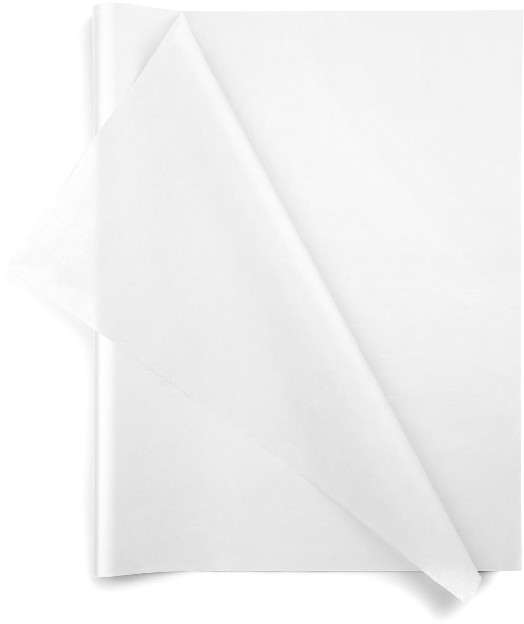White 20x26 Solid Color Tissue Paper